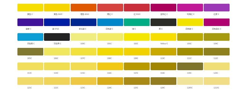 鋁合金cnc加工陽極氧化勞爾色卡－潘通色卡（Pantone）色號(hào)參照表-01